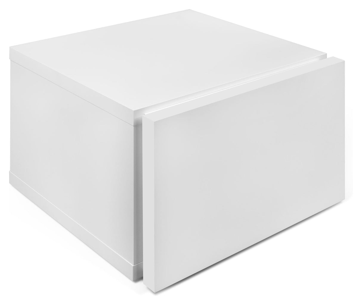 Float Bedside table w. drawer - White