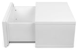 Float Bedside table w. drawer - White