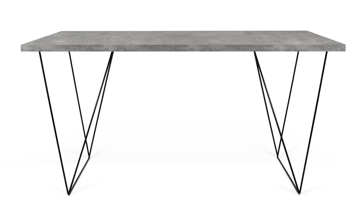 Temahome Flow Desk - Dark Concrete Gray