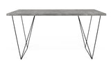 Temahome Flow Desk - Dark Concrete Gray