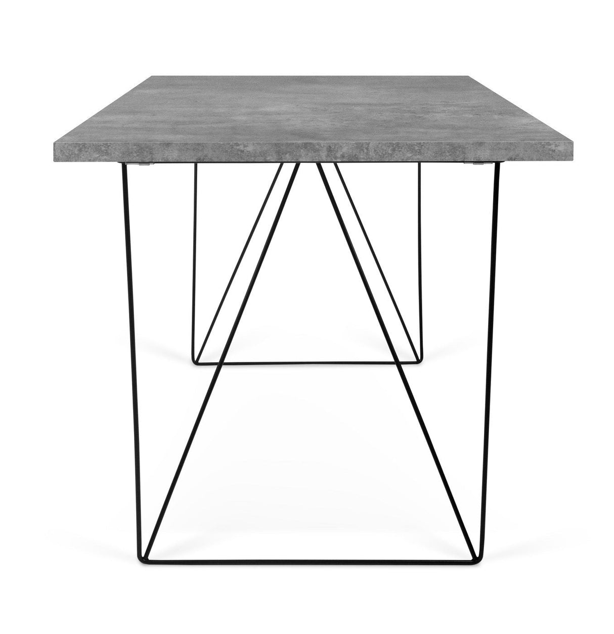 Temahome Flow Desk - Dark Concrete Gray