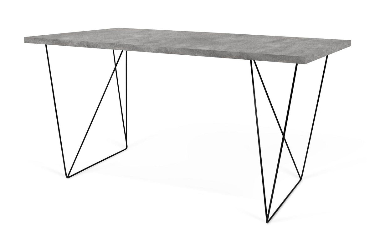 Temahome Flow Desk - Dark Concrete Gray