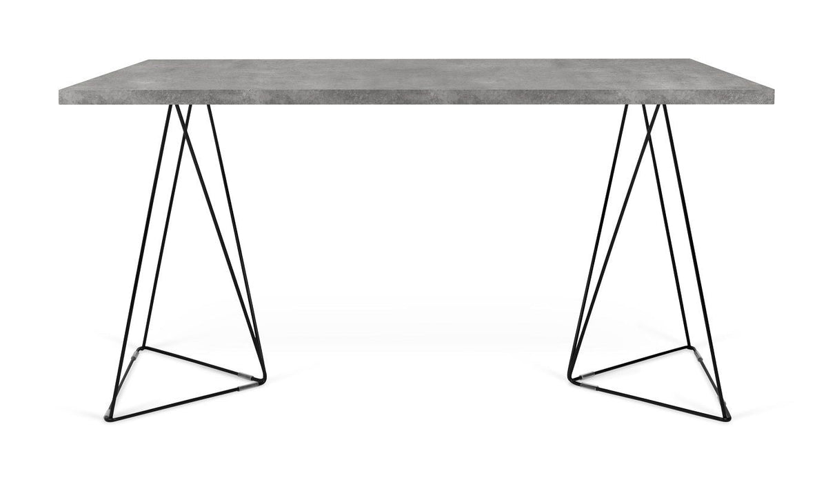 Temahome Flow Desk - Dark Concrete Gray