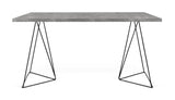 Temahome Flow Desk - Dark Concrete Gray