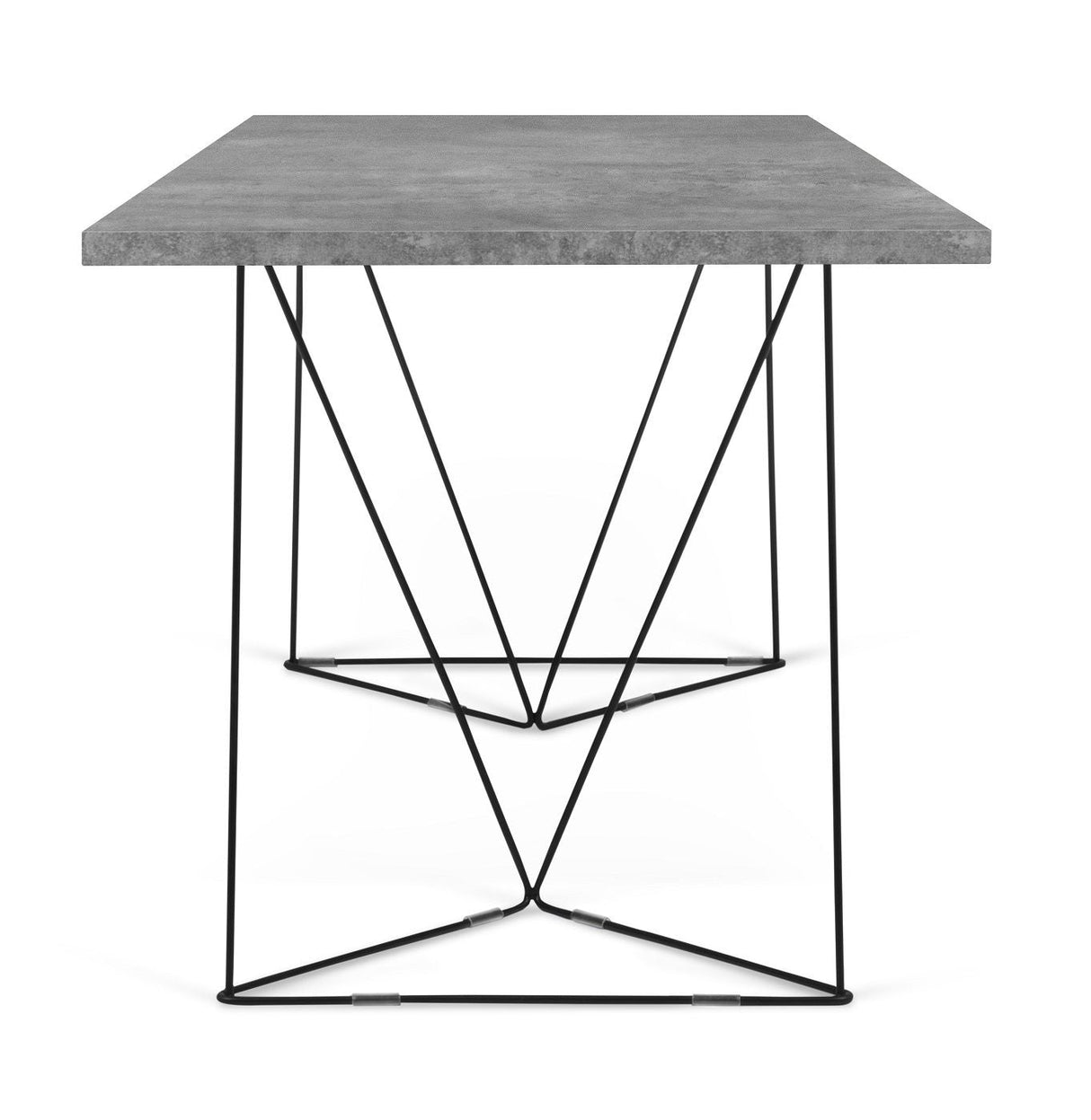 Temahome Flow Desk - Dark Concrete Gray