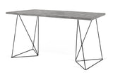 Temahome Flow Desk - Dark Concrete Gray