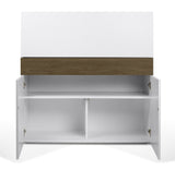 Temahome Focus Workstation - Mat White/Walnut