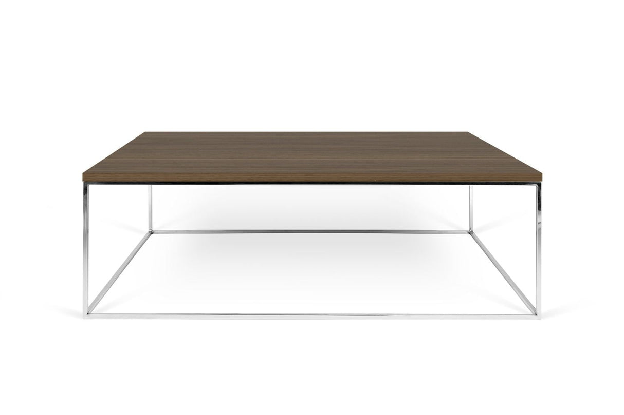 Temahome Gleam 120 Coffee Table - Walnut/Chrome