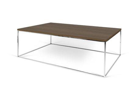 Temahome Gleam 120 Coffee Table - Walnut/Chrome