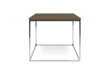 Temahome Gleam 50 Coffee Table - Walnut/Chrome