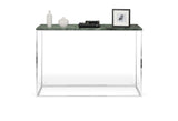 Gleam Console table with white base, Green Marble, 76x120