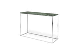 Gleam Console table with white base, Green Marble, 76x120