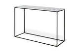 Gleam Console table with black base, White marble