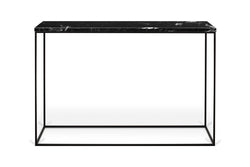 Gleam Console table with black base, Black marble