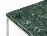 Temahome Gleam Side table - Green marble, chrome frame 50 cm