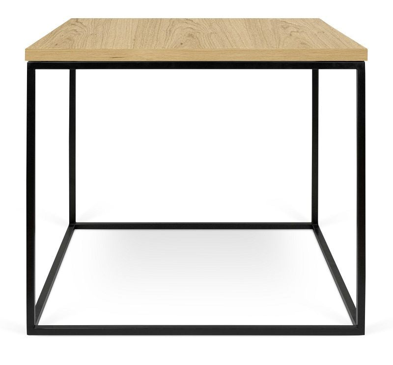 Temahome Gleam Side table - Light wood w/black frame 50 cm