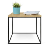 Temahome Gleam Side table - Light wood w/black frame 50 cm