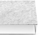 Temahome Gleam Coffee table - White marble, chrome frame 120 cm