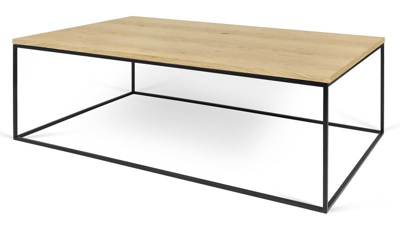 Temahome Gleam Coffee table - Light wood w/black frame 120 cm