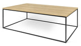 Temahome Gleam Coffee table - Light wood w/black frame 120 cm