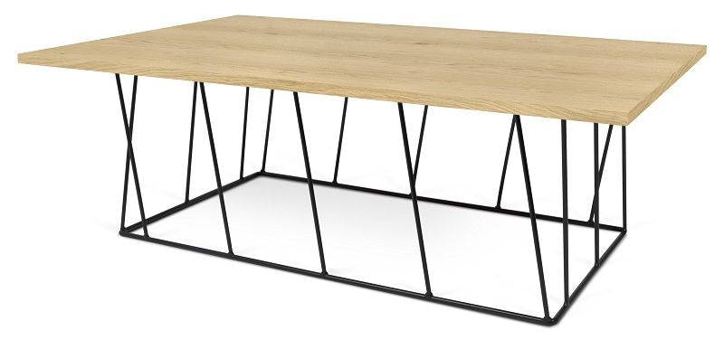 Theme Home Helix Coffee Table - Light wood w/black frame