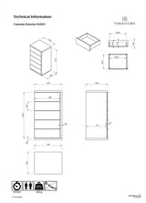 Hugo Chest w. 5 drawers, Nature