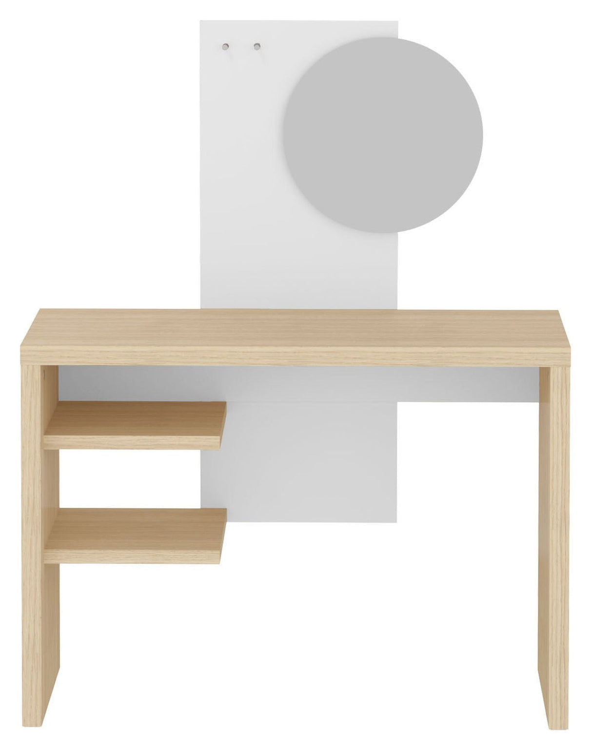 Hugo Makeup Table, White/Nature