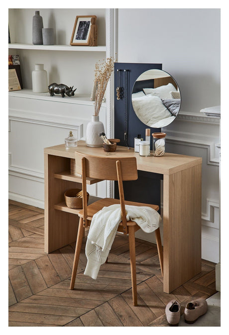 Hugo Makeup Table, White/Nature