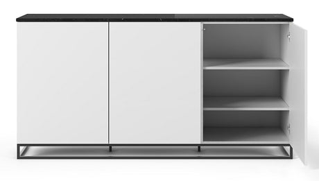 Temahome Join H2 Sideboard - Matte White/Black Marble