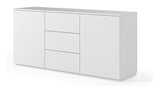 Join Sideboard with 2 doors and 3 drawers, Mat white, 180x50x84