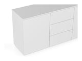 Join Sideboard with 2 doors and 3 drawers, Mat white, 180x50x84