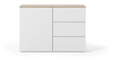 Join Sideboard, Mat white/Oak Top, 120x50x84