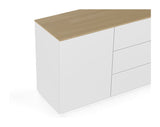 Join Sideboard, Mat white/Oak Top, 120x50x84