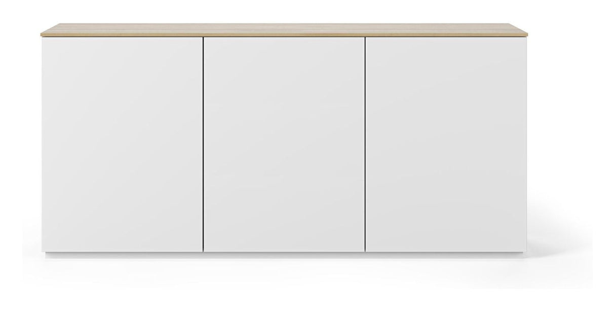 Join Sideboard w. 3 doors, Mat white/Oak Top, 180x50x84