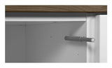 Join Sideboard, Mat white/Walnut Top, 120x50x84