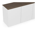 Join Sideboard w. 3 doors, Mat white/Walnut Top, 180x50x84