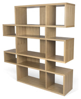 London Double Bookshelf, Oak veneer