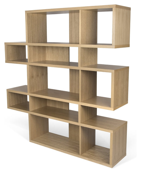 London Double Bookshelf, Oak veneer