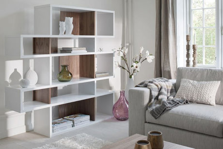 Temahome London Shelf - White/Walnut H:160