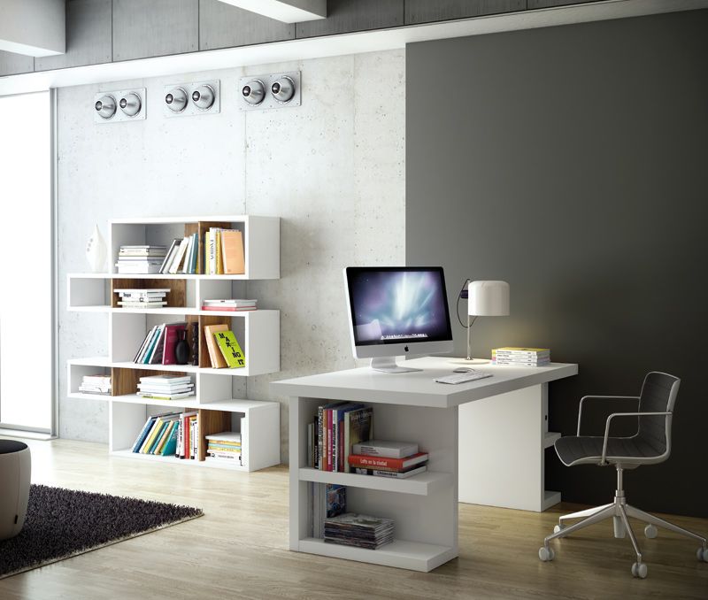 Temahome London Shelf - White/Walnut H:160