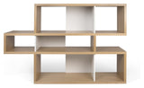 London Simple Bookshelf, Oak veneer/Matte white