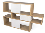 London Simple Bookshelf, Oak veneer/Matte white