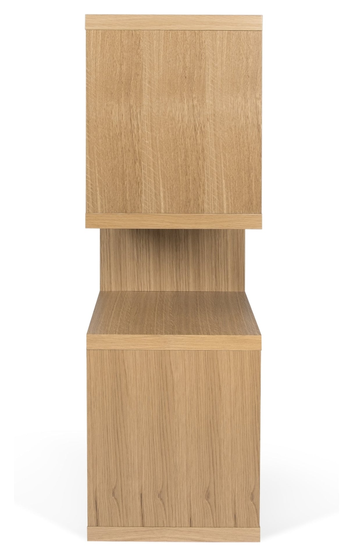 London Simple Bookshelf, Oak veneer/Matte white