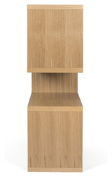 London Simple Bookshelf, Oak veneer/Matte white