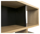 London Simple Bookshelf, Oak veneer/Matte black