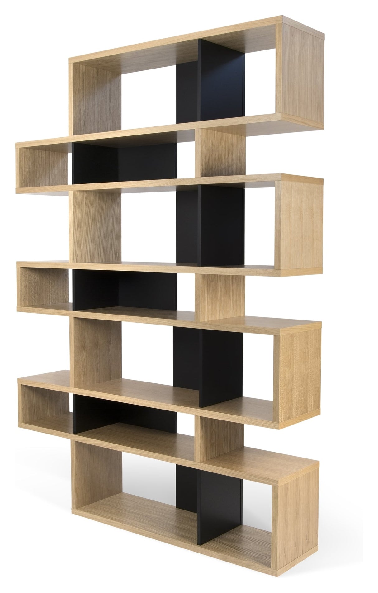 London Triple Bookshelf, Walnut Define/Matte Black