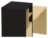 Mitch Desk with storage, Black/Nature