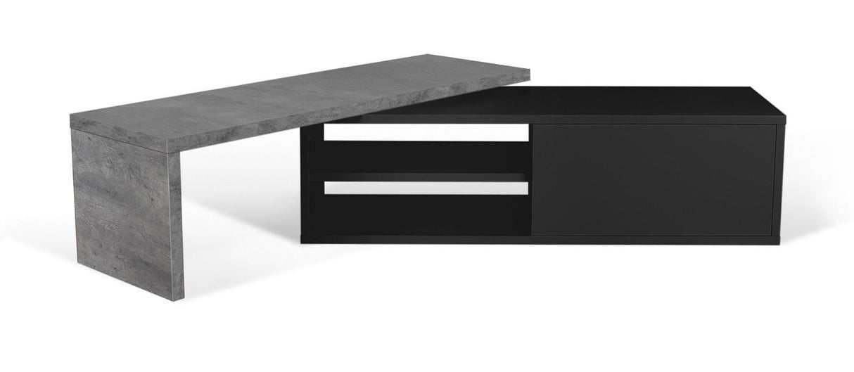 Temahome Move Tv Table - Dark Concrete Gray/Black