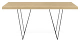 Multi 160 Desk with bows, Oak veneer/Black