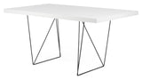 Multi 160 Desk w. bends, Matte white/Black